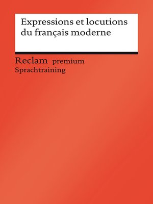 cover image of Expressions et locutions du français moderne